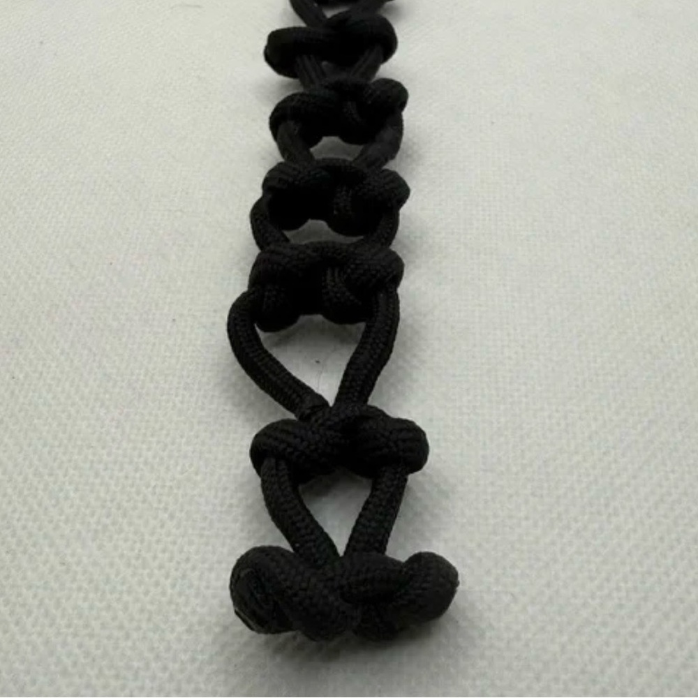 Handmade Black Knotted Rope Bracelet - Picture 3 of 4